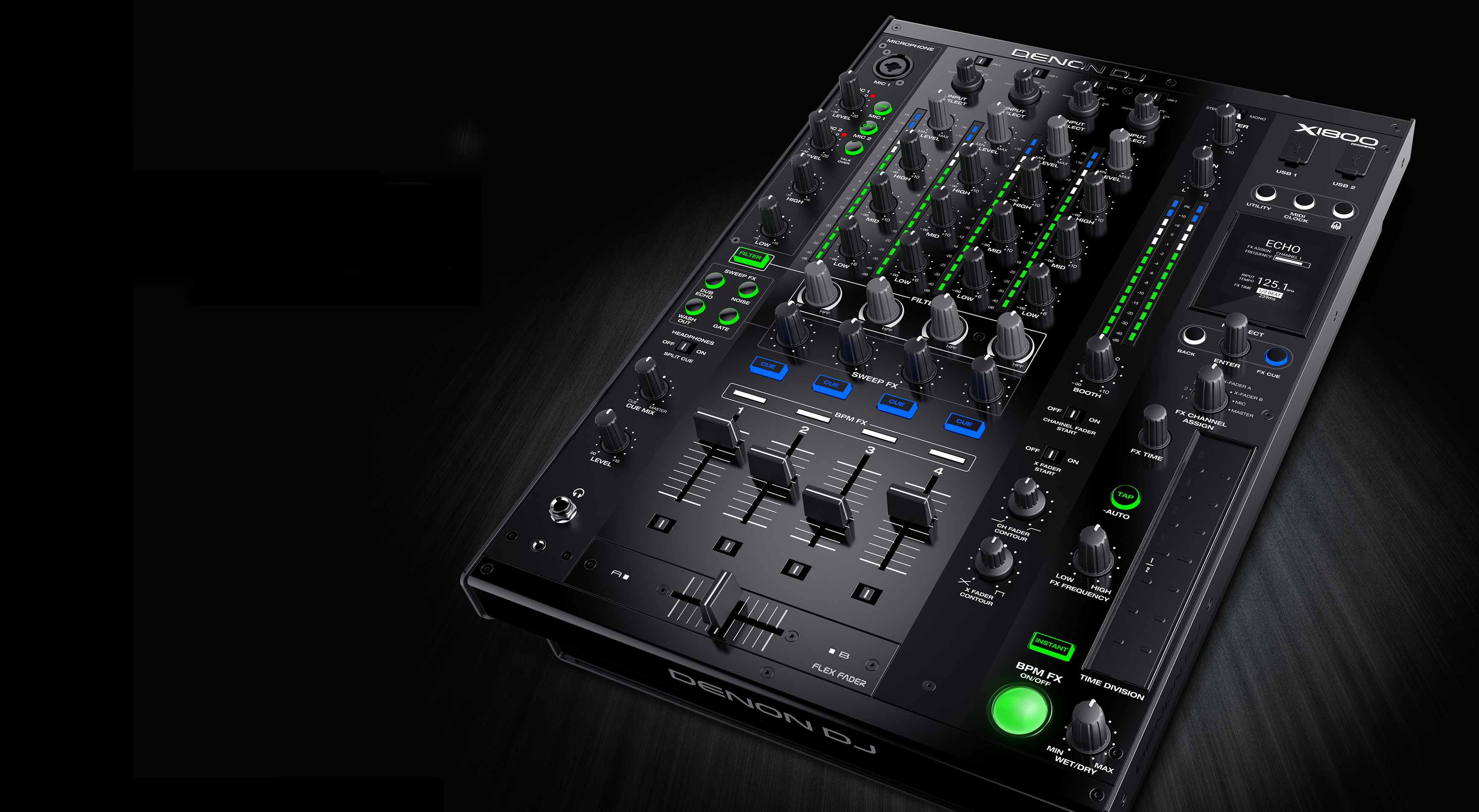 Table de Mixage Denon DJ X1800, table de mix DJ, console de mix