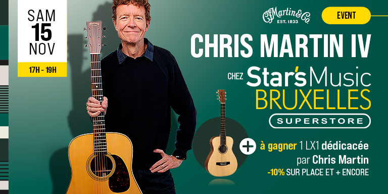 ÉVÈNEMENT : Chris MARTIN IV chez Star's Music BRUXELLES