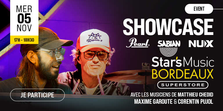 PEARL x SABIAN x NUX Star's Music Bordeaux : Évènement