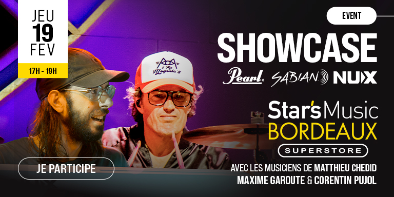 PEARL x SABIAN x NUX Star's Music Bordeaux : Évènement