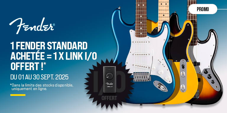 <b><center>1 FENDER ACHETÉE = 1 LINK I/O OFFERT</center></b>