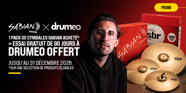 <b><center>PACK SABIAN = 90 JOURS DRUMEO OFFERTS</center></b>