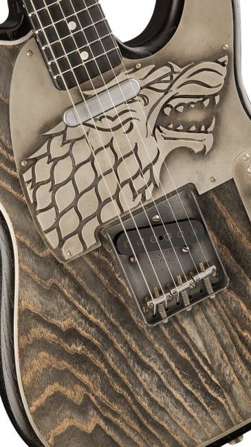 Guitare électrique Fender, guitare Fender House Stark, Game of Thrones, Fender Telecaster