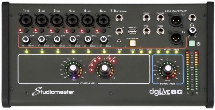 Table de mixage numérique Studiomaster DIGILIVE 8C