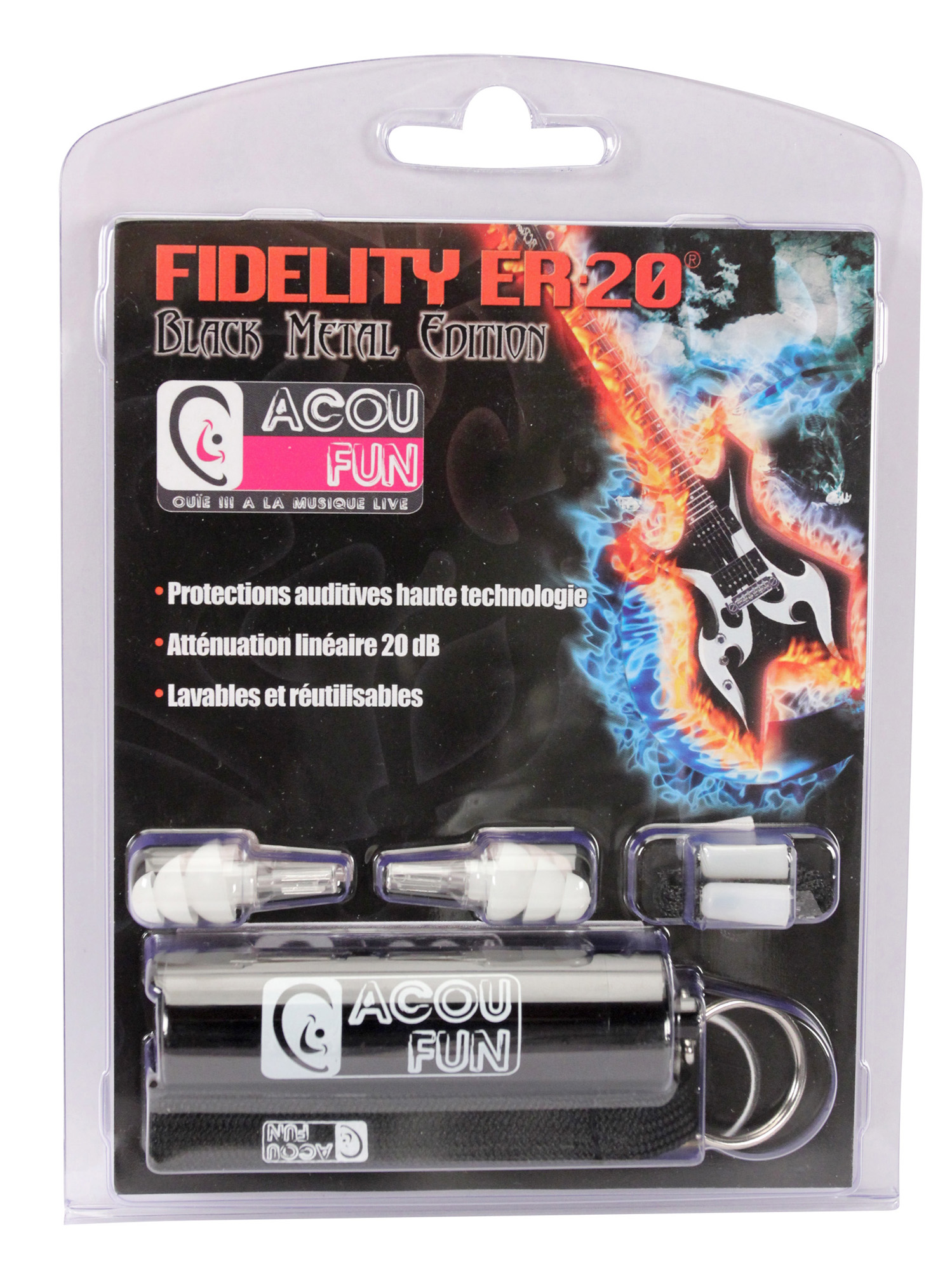 Acoufun Er20 Black Metal Edition - Protection Auditive - Variation 1