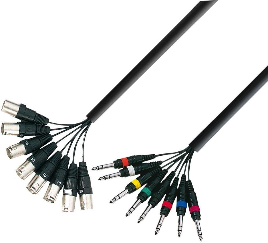 Câble multipaire & boîtier de scène Adam hall k3l8mv0500 multipaire xlr male vers jack symétrique 3m