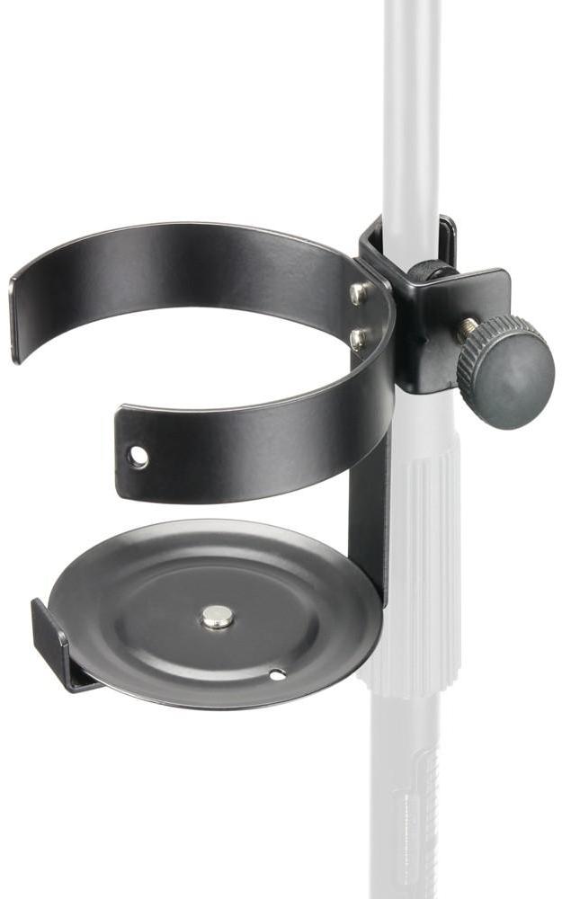 Embase & pince micro Adam hall Porte verre et bouteille a fixer sur pied de micro