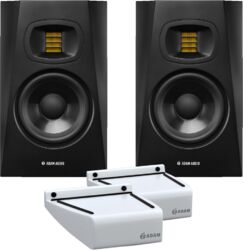 Enceinte monitoring active Adam Paire de T5V + paire de support Adam