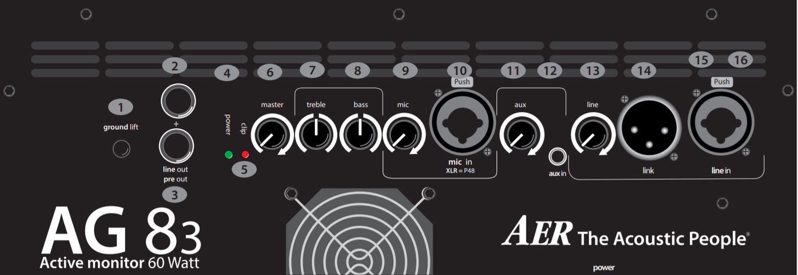 Aer Ag 8/3 Active Monitor 60w 1x8 +housse - Enceinte Sono Active - Variation 4