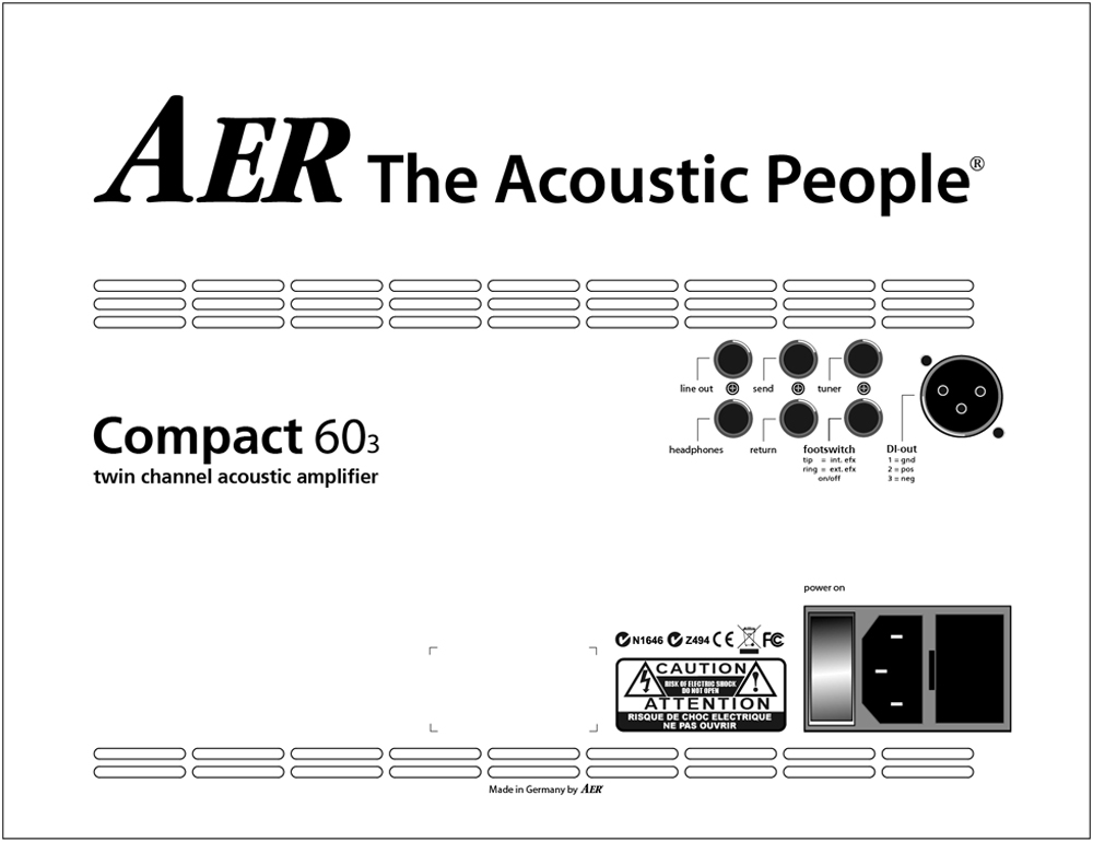 Aer Compact 60.3 Slope 60w 1x8 Black - Combo Ampli Acoustique - Variation 1