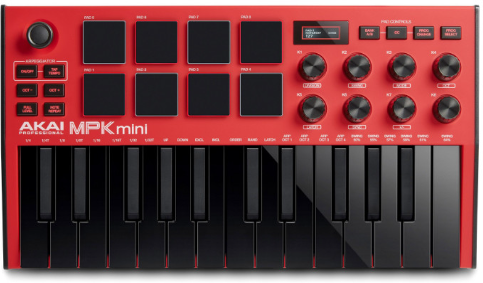 Akai Mpk Mini Mk3 Red - Clavier MaÎtre - Main picture