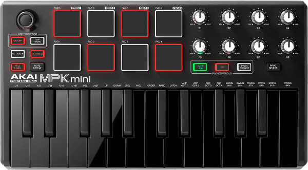 Akai MPK Mini2 Black Controller-keyboard