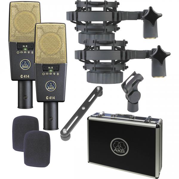 Paire, kit, stereo set micros Akg C414 XLII Stereo Set