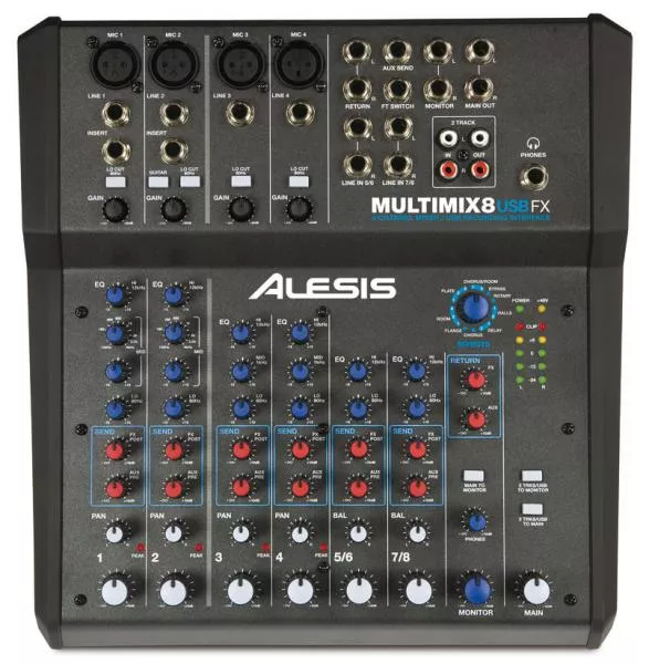 Table de mixage analogique Alesis Multimix 8 USB FX