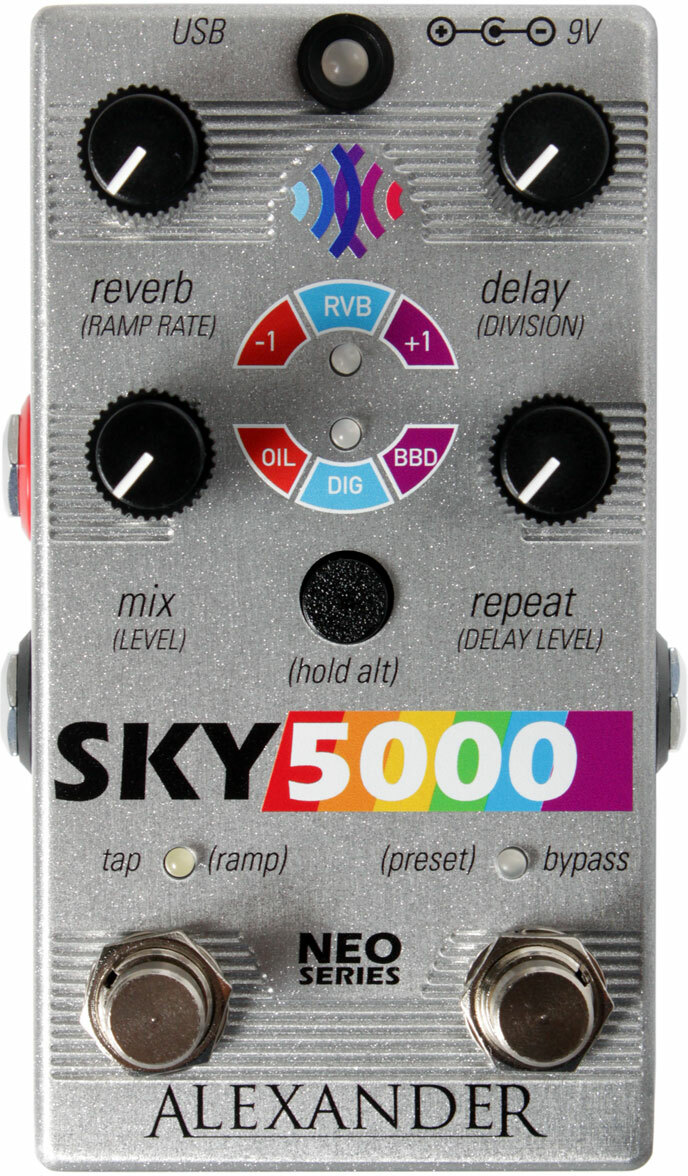 Alexander Pedals Sky 5000 Reverb & Delay - PÉdale Reverb / Delay / Echo - Main picture