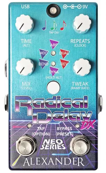 Pédale reverb / delay / echo Alexander pedals Radical Delay DX