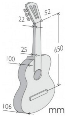 Guitare classique format 4/4 Alhambra 7P A - natural