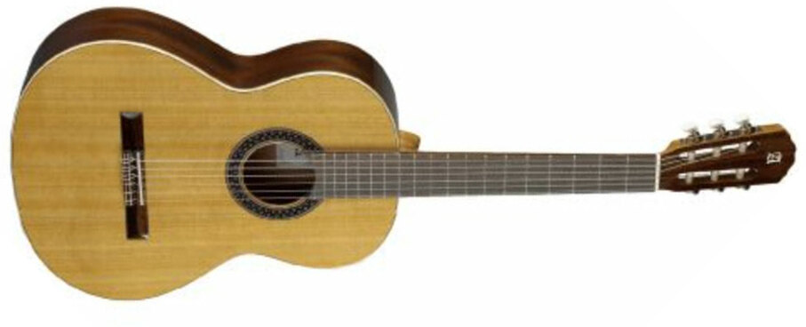 Alhambra 1 C Ht Hybrid Terra 7/8 Cedre Sapele Rw - Natural - Guitare Classique Format 3/4 - Main picture