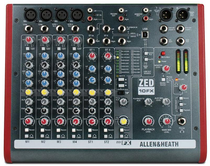 Table de mixage analogique Allen & heath ZED-10FX