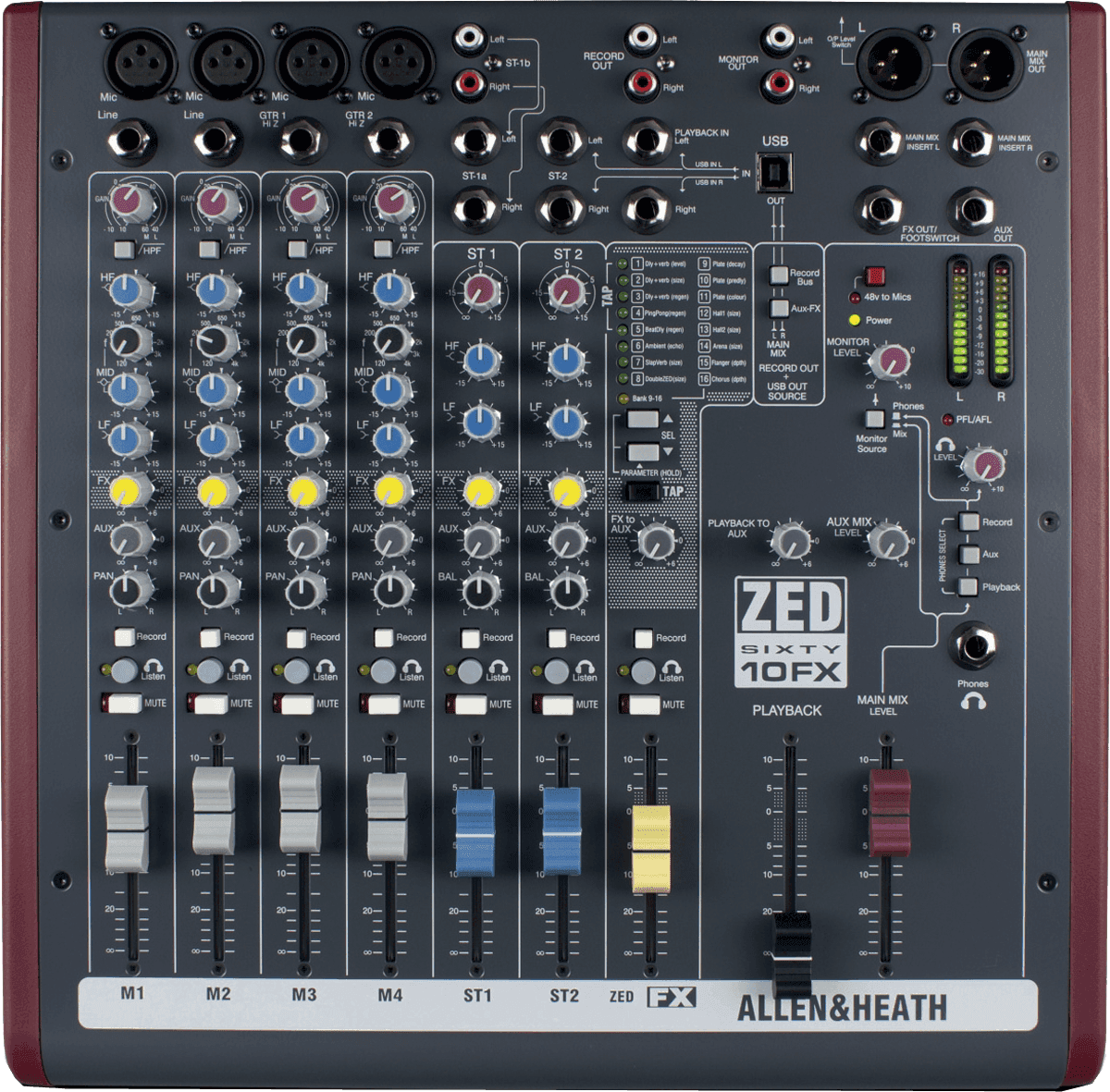 Allen & Heath Zed60-10fx - Table De Mixage Analogique - Main picture