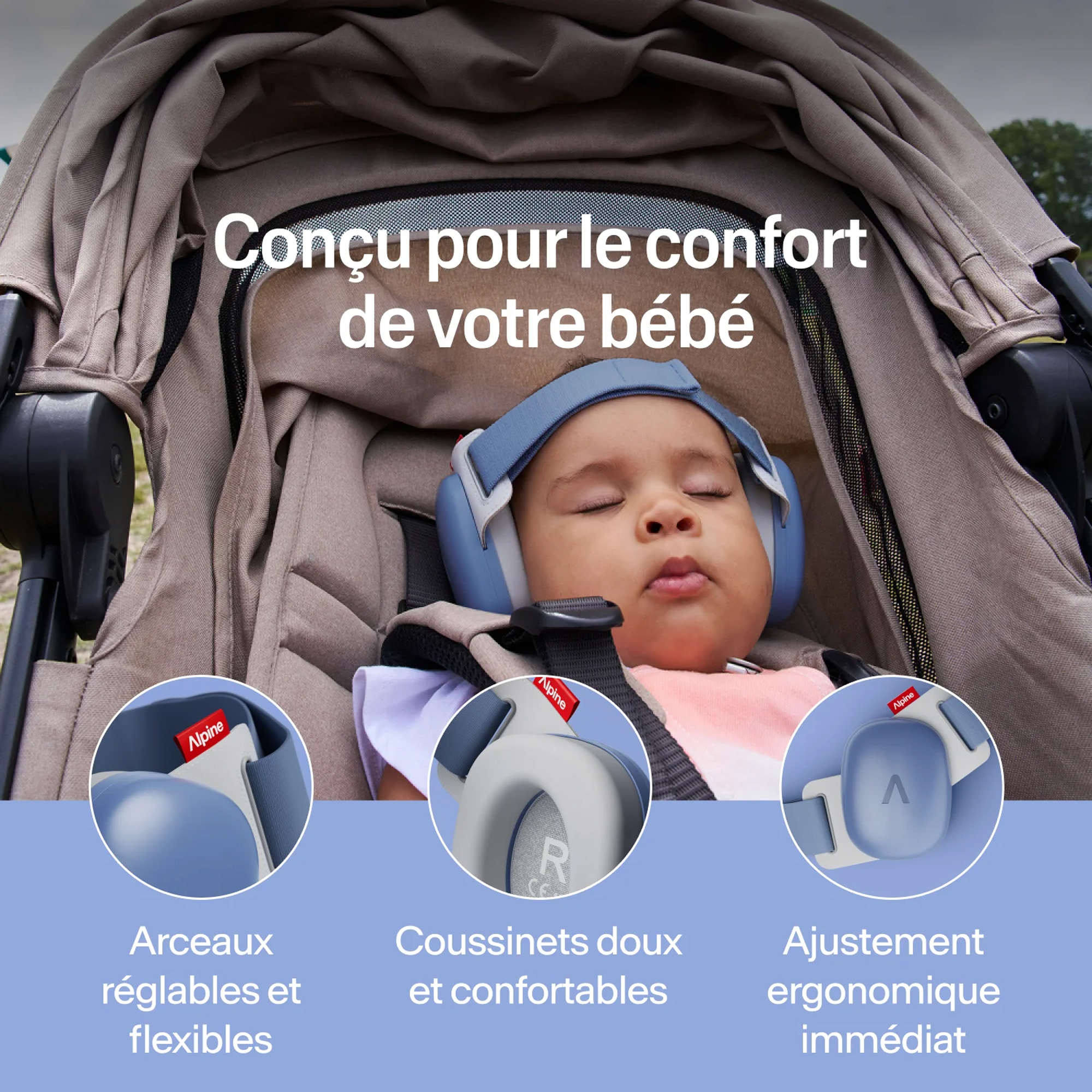 Alpine Casque Muffy Baby Denim Blue - Protection Auditive - Variation 3