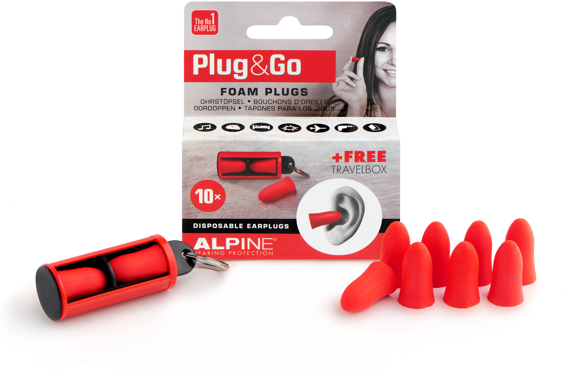 Alpine Plug And Go Rouge - Protection Auditive - Main picture
