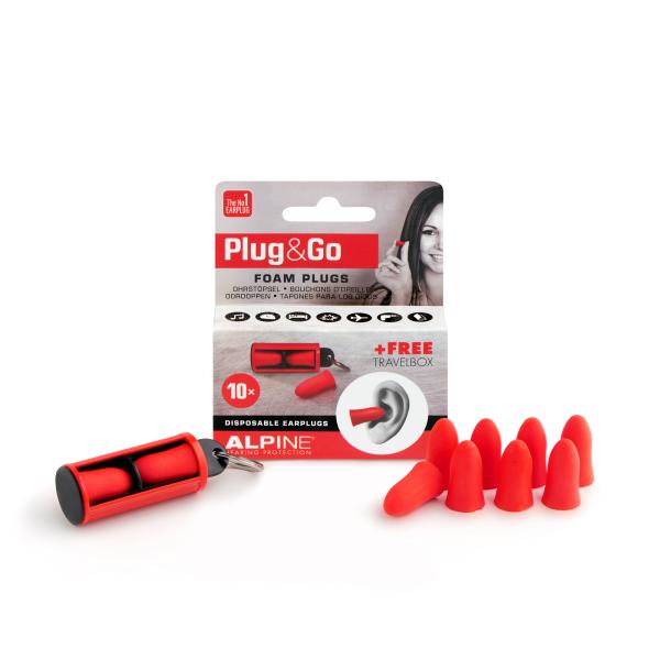 Protection auditive Alpine PLUG AND GO Rouge