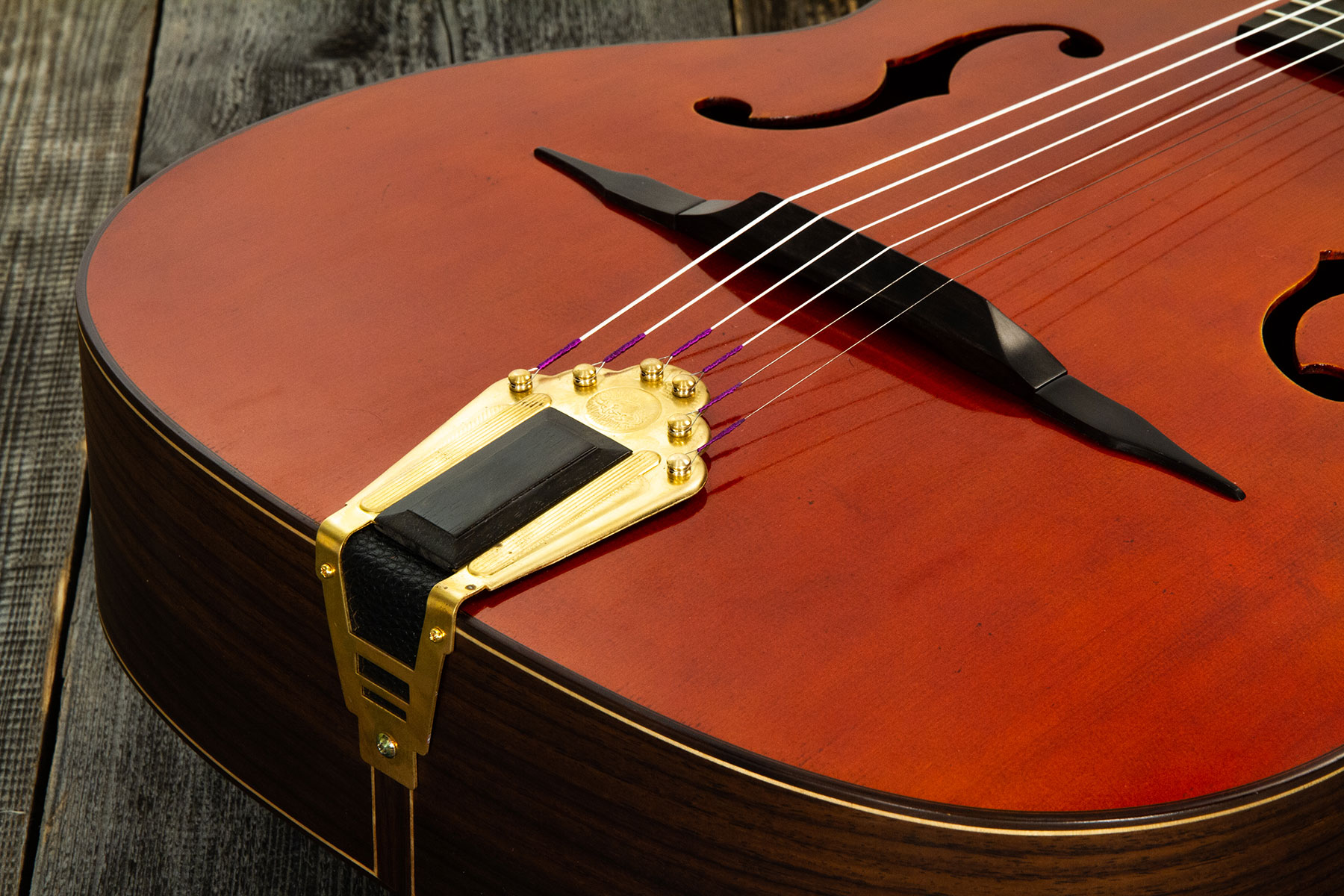 Altamira M01f Gypsy Jazz Cw Epicea Palissandre Eb +etui - Antique Natural - Guitare Manouche - Variation 4