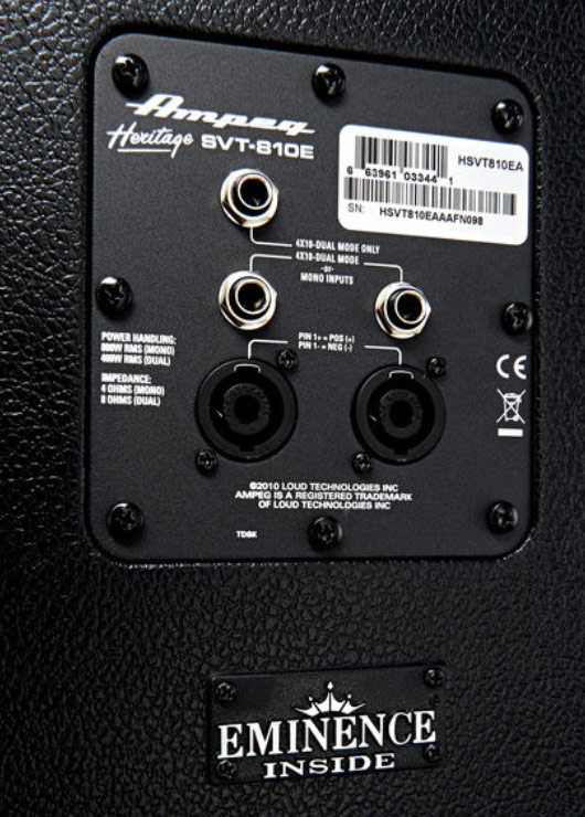 Ampeg Heritage Svt-810e Usa 8x10 800w 4/8-ohms Mono Stereo - Heritage Series - Baffle Ampli Basse - Variation 2