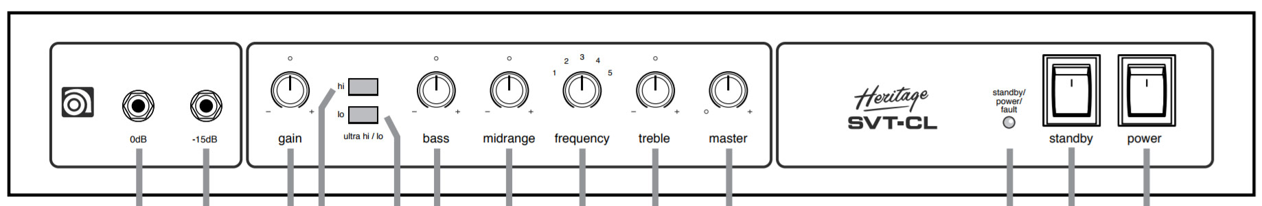 Ampeg Heritage Svt-cl Head Usa 300w - Heritage Series - TÊte Ampli Basse - Variation 2