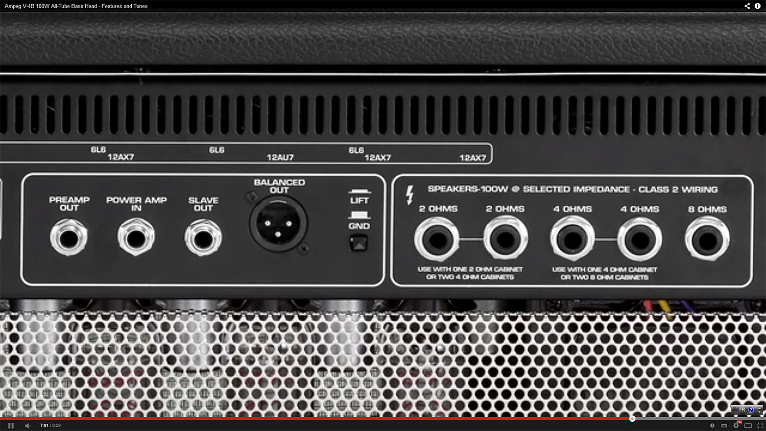 Ampeg V4b Head 100w Black - TÊte Ampli Basse - Variation 1