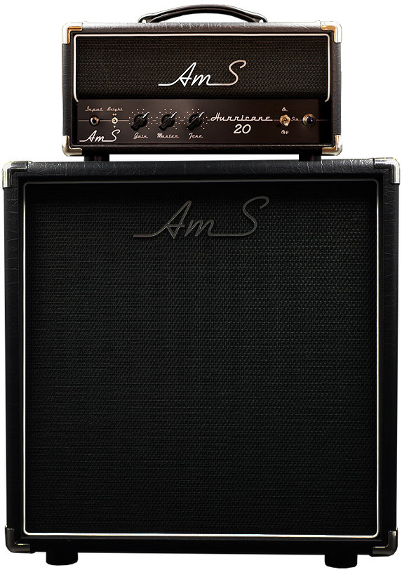 Ams Amplifiers Hurricane 20 Head 20w 6v6 + Mini Cab 1x12 V30-ob Black - Ampli Guitare Électrique Stack - Main picture