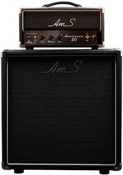 Ampli guitare électrique stack  Ams amplifiers Hurricane 20 Head + 1x12 Mini Cab V30-OB - Black