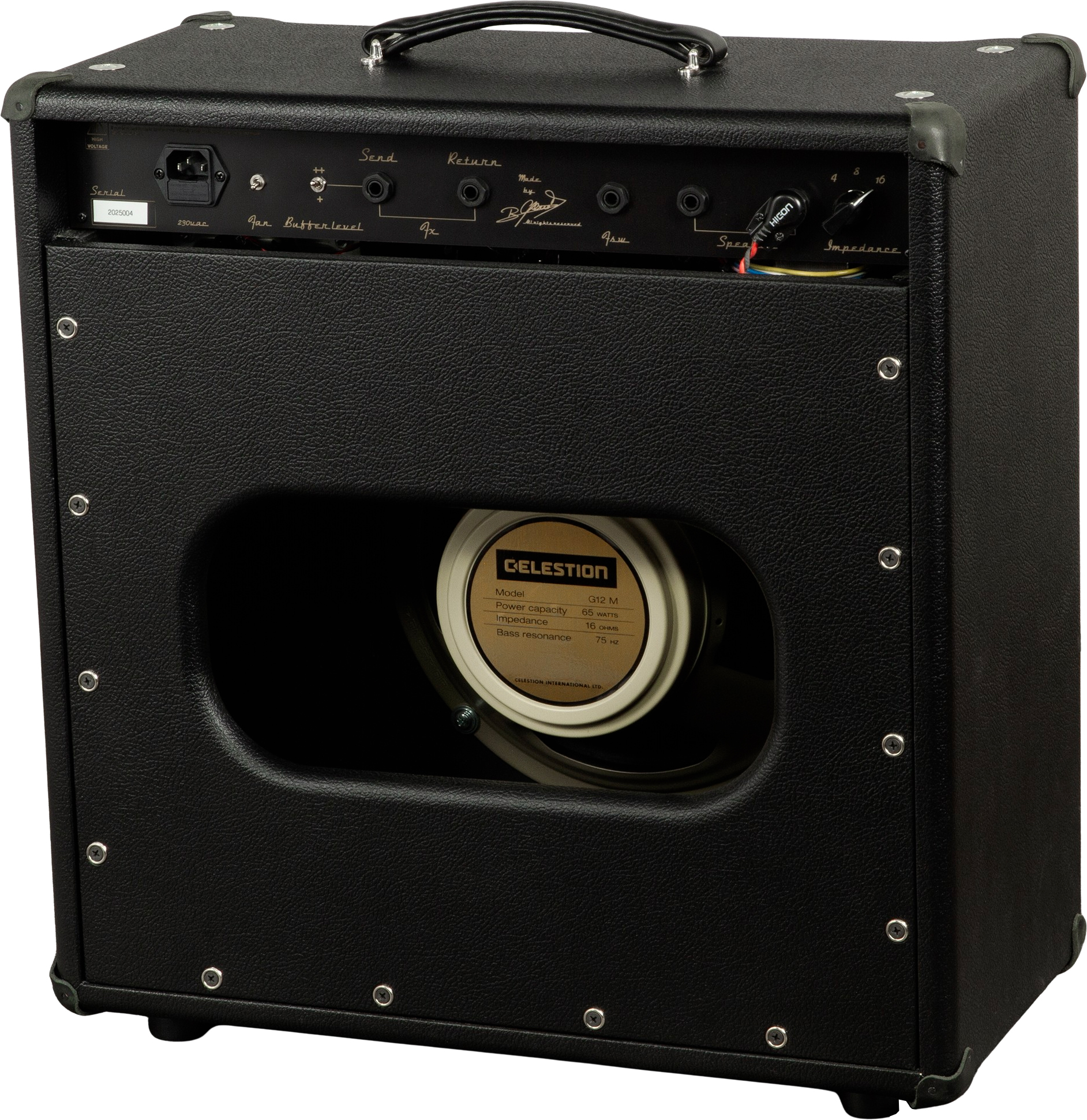 Ams Amplifiers The One 50 Spring Reverb 1x12 Combo 50w 6l6 Black - Ampli Guitare Électrique Combo - Variation 1