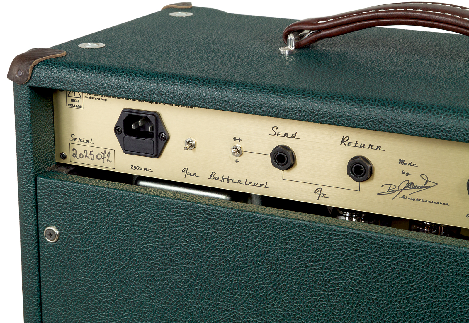 Ams Amplifiers The One 50 Spring Reverb 1x12 Combo 50w 6l6 British Racing - Ampli Guitare Électrique Combo - Variation 5