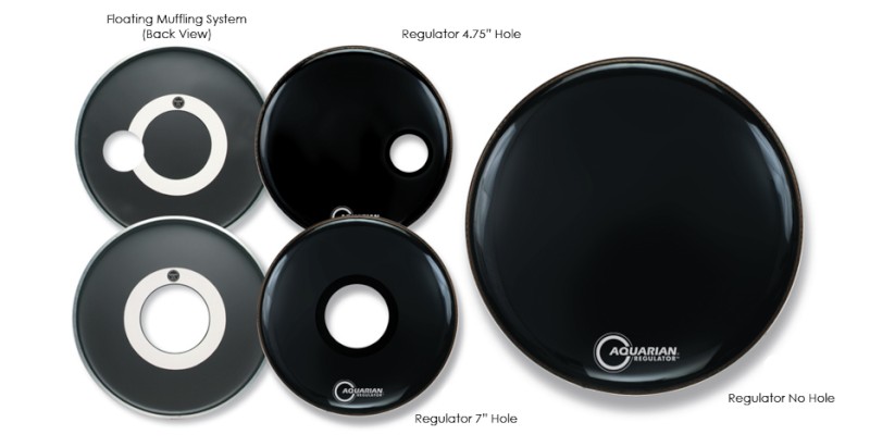 Aquarian 18 Regulator Black Bass Drum Head - 18 Pouces - Peau Grosse Caisse - Variation 1