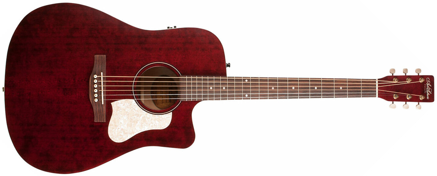 Art Et Lutherie Americana Dreadnought Cw Qit - Tennessee Red - Guitare Acoustique - Main picture