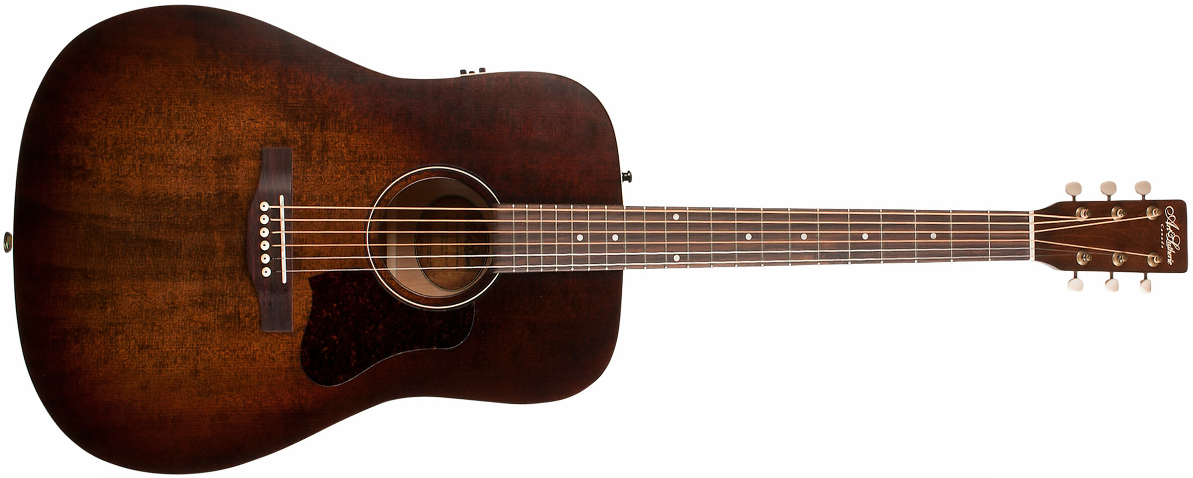 Art Et Lutherie Americana Dreadnought Qit - Bourbon Burst - Guitare Electro Acoustique - Main picture