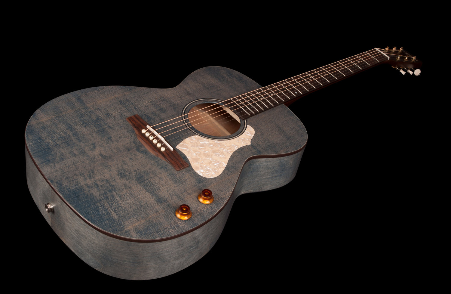 Art Et Lutherie Legacy Concert Hall Q-discrete Epicea Merisier Rw - Denim Blue Sg - Guitare Electro Acoustique - Variation 3