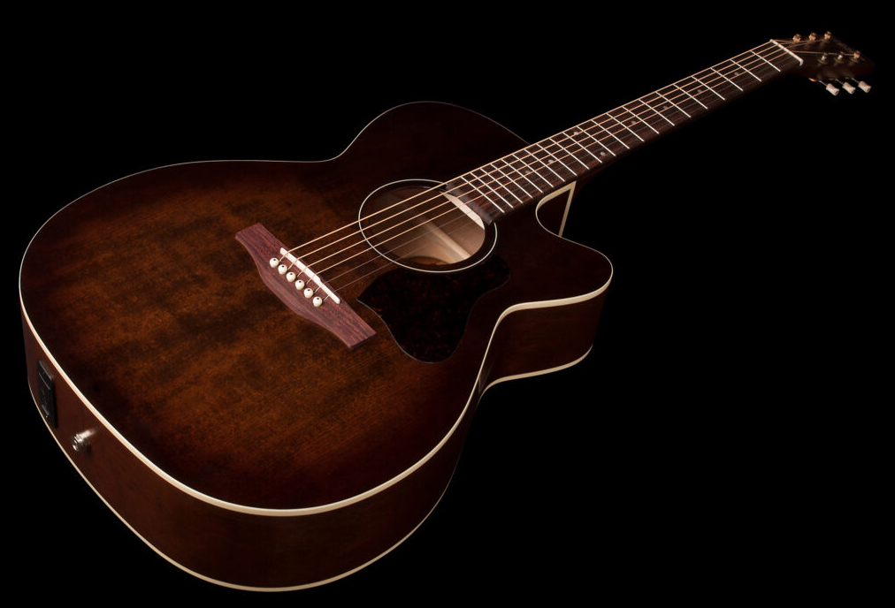 Art Et Lutherie Legacy Cw Presys Ii Concert Hall Cedre Merisier Rw - Bourbon Burst - Guitare Electro Acoustique - Variation 2