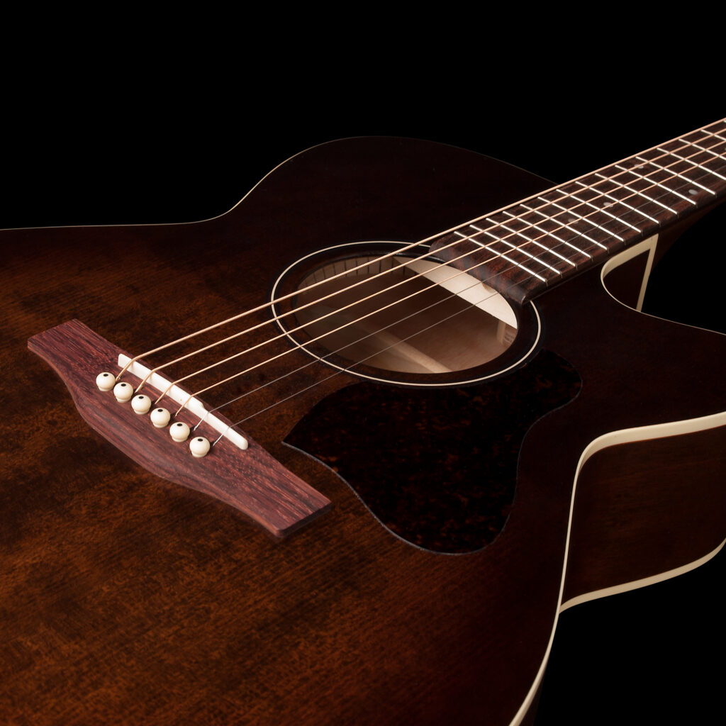 Art Et Lutherie Legacy Cw Presys Ii Concert Hall Cedre Merisier Rw - Bourbon Burst - Guitare Electro Acoustique - Variation 3