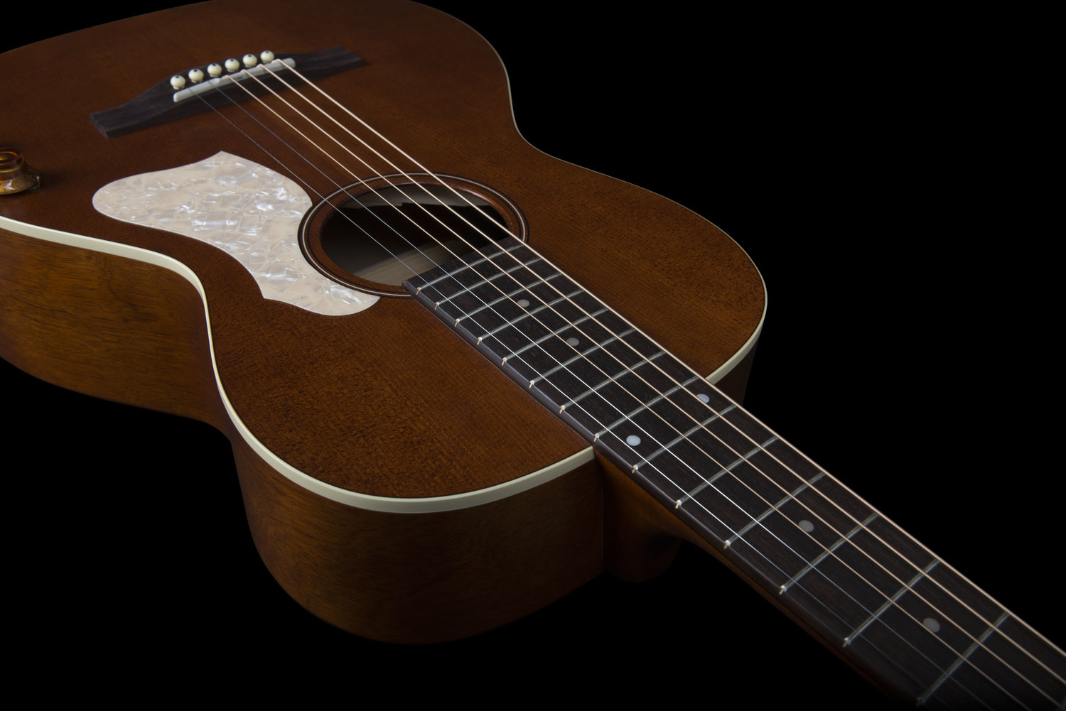 Art Et Lutherie Roadhouse Parlor Q-discrete Epicea Merisier - Havana Brown - Guitare Electro Acoustique - Variation 3