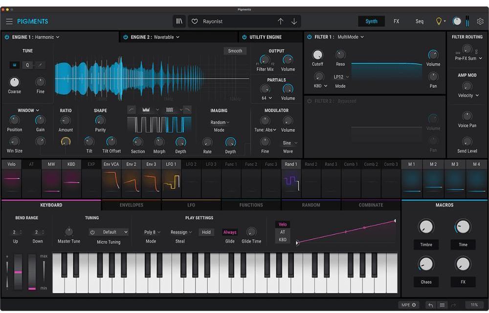 Instrument virtuel Arturia Pigments 3 serial