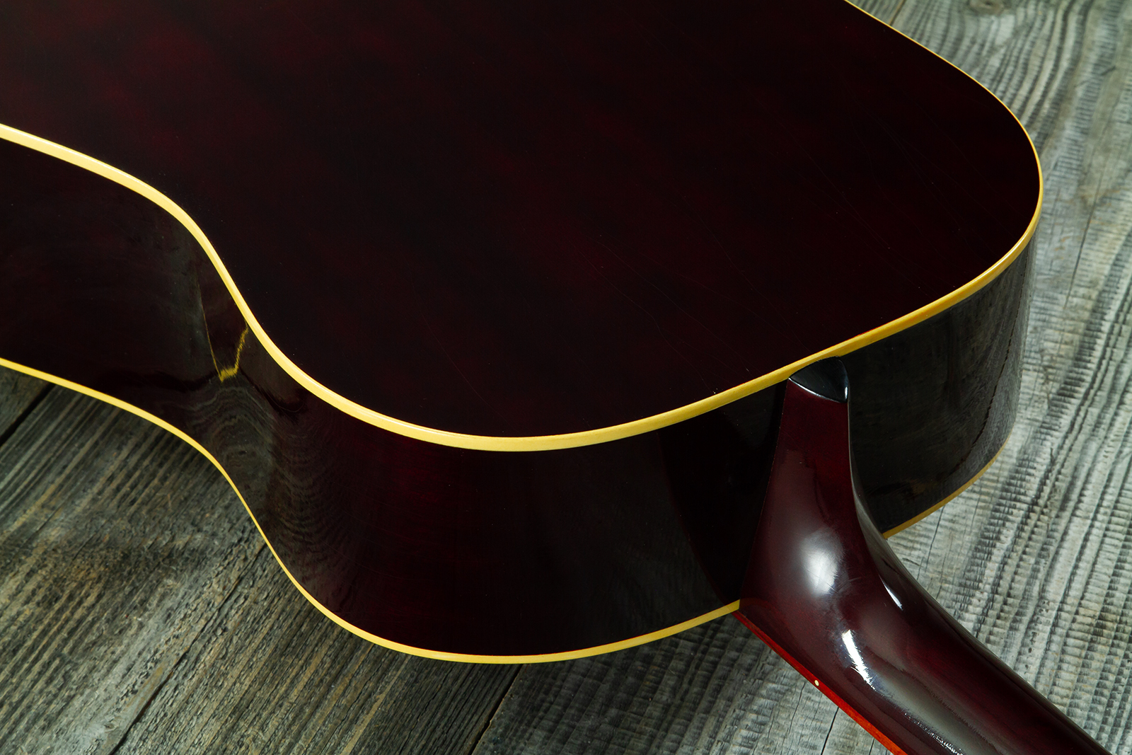 Atkin Custom Shop J43 Dreadnought Shsc Epicea Acajou Rw #4411 - Aged Sunburst - Guitare Folk - Variation 8