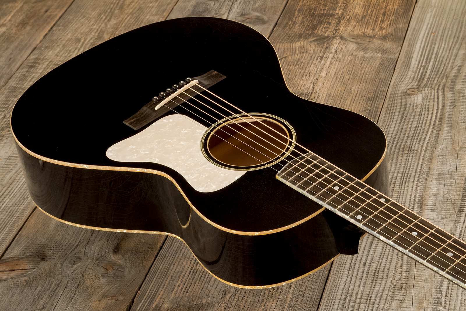 Atkin The Thirty Six Black Pearl Slope Shoulder Parlor Epicea Erable Eb #3856 - Black Pearl - Guitare Folk - Variation 2