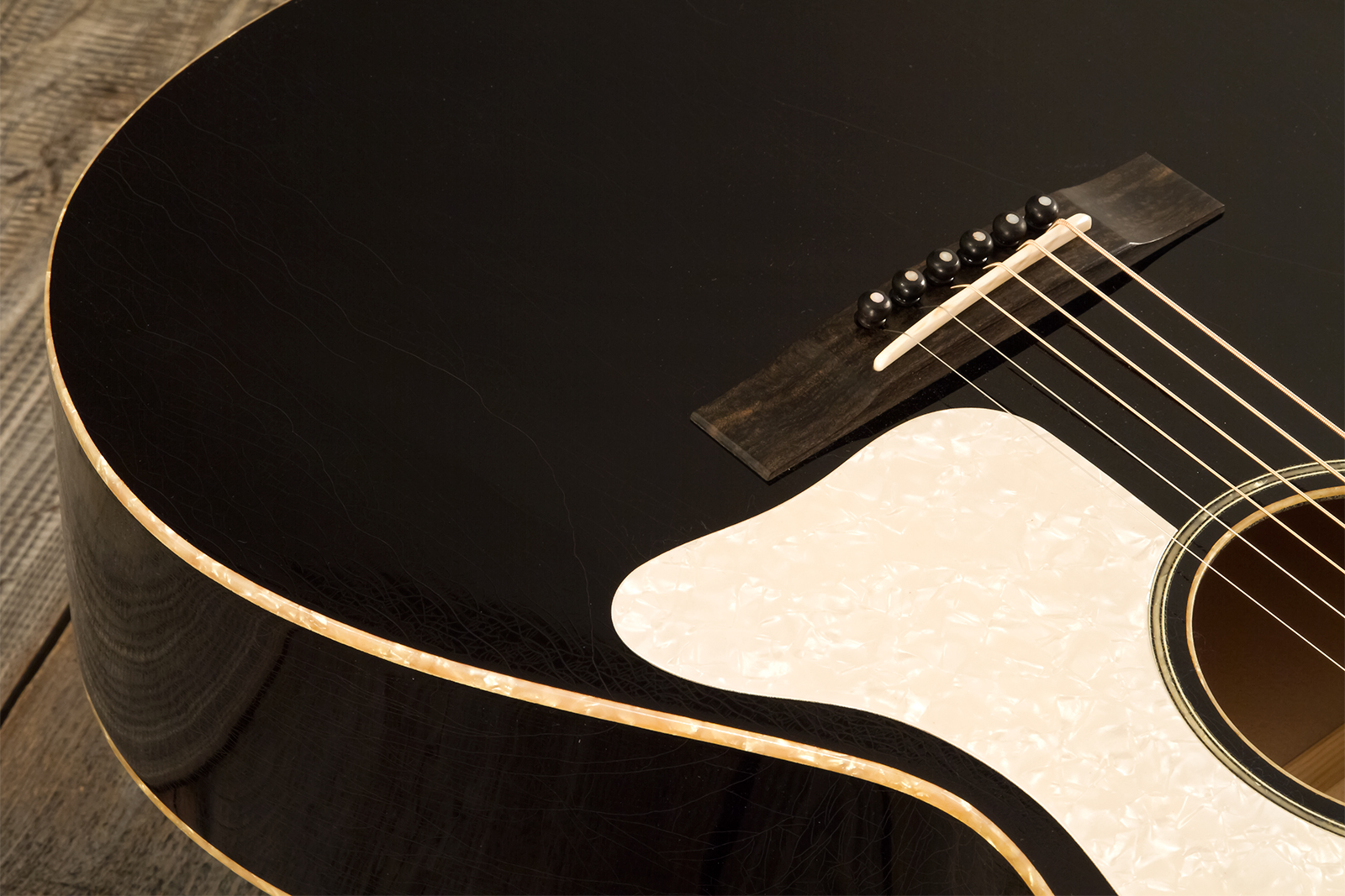 Atkin The Thirty Six Black Pearl Slope Shoulder Parlor Epicea Erable Eb #3856 - Black Pearl - Guitare Folk - Variation 3