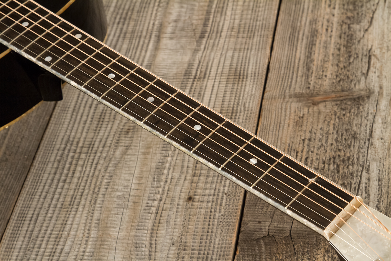 Atkin The Thirty Six Black Pearl Slope Shoulder Parlor Epicea Erable Eb #3856 - Black Pearl - Guitare Folk - Variation 5