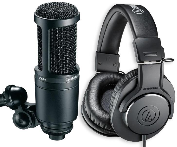 Pack micro Audio technica AT2020 + ATH-M20X