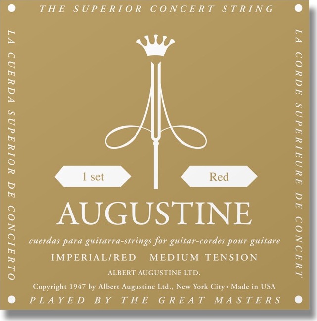 Augustine Jeu De 6 Cordes Guit. Classique Imperial Red Medium Tension - Cordes Guitare Classique Nylon - Main picture