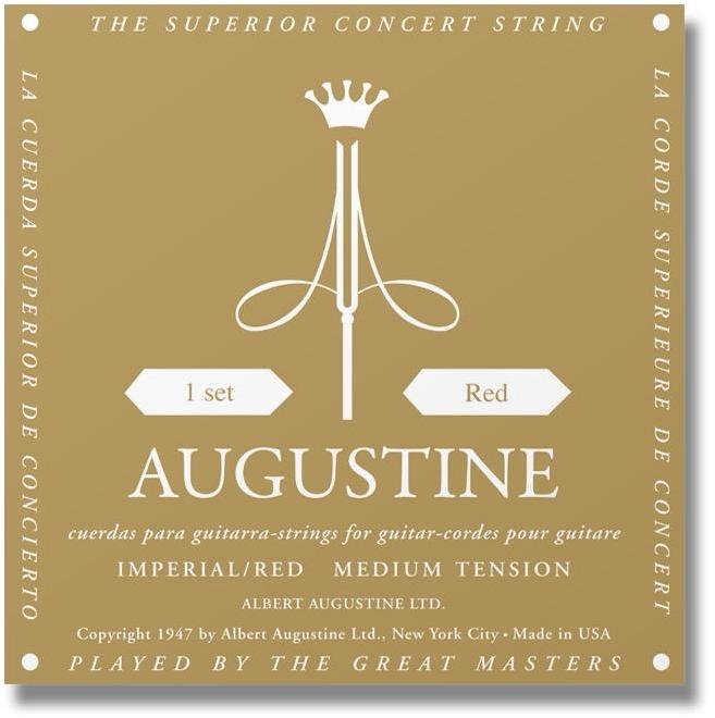 Cordes guitare classique nylon Augustine Red - Jeu de 6 cordes